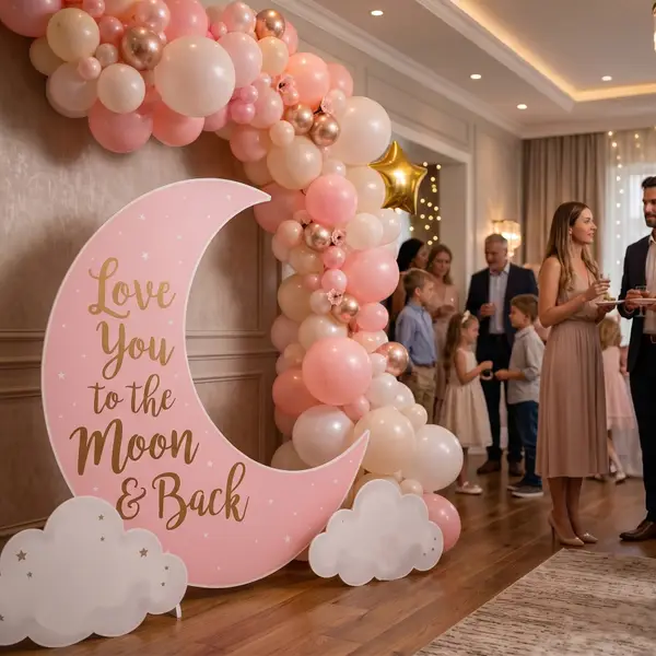 Love You to the Moon Backdrop Set 10