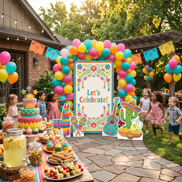 Fiesta Let's Celebrate Backdrop Set 10