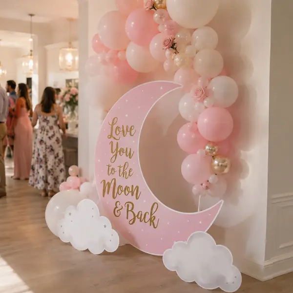 Love You to the Moon Backdrop Set 6