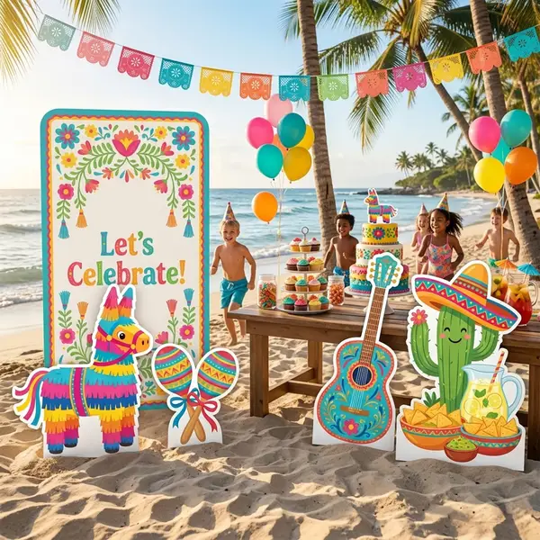 Fiesta Let's Celebrate Backdrop Set 8
