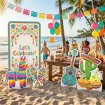 Fiesta Let's Celebrate Backdrop Set 8