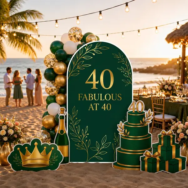 Fabulous at 40 Birthday Backdrop Set