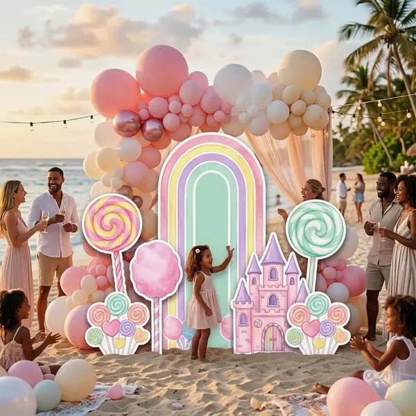 Candyland Rainbow Backdrop Set 10