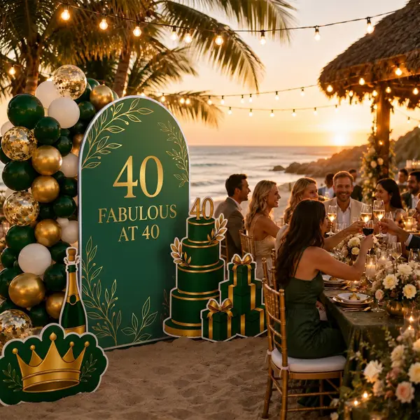 Fabulous at 40 Birthday Backdrop Set 10