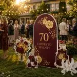 Cheers to Seventy 70th Birthday Backdrop Set 10