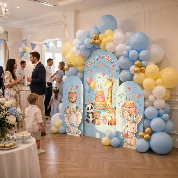 Happy Birthday Animal Backdrop Set 10