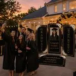 Personalized Black Gold Graduation Backdrop Set 9