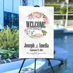 Floral White Wedding Sign 1