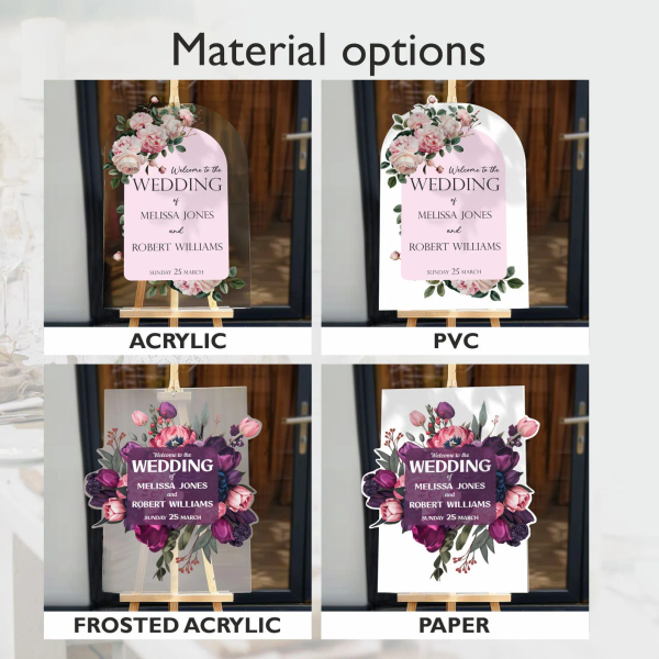 Floral Wedding Sign 2