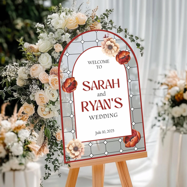 Stained Glass Wedding Sign 1