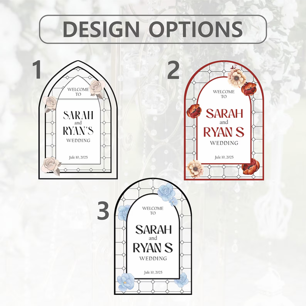 Stained Glass Wedding Sign 3