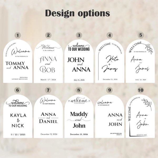 Minimalist Acrylic Wedding Sign 3