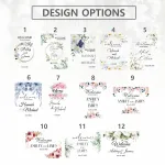 Floral Frosted Wedding Sign 3