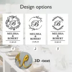 3D Monogram Wedding Sign 3