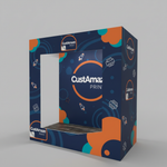 Custom 3D Magazine Booth 7.5 x 7.5 x 3 ft 1