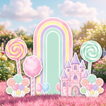 Candyland Rainbow Backdrop Set 1