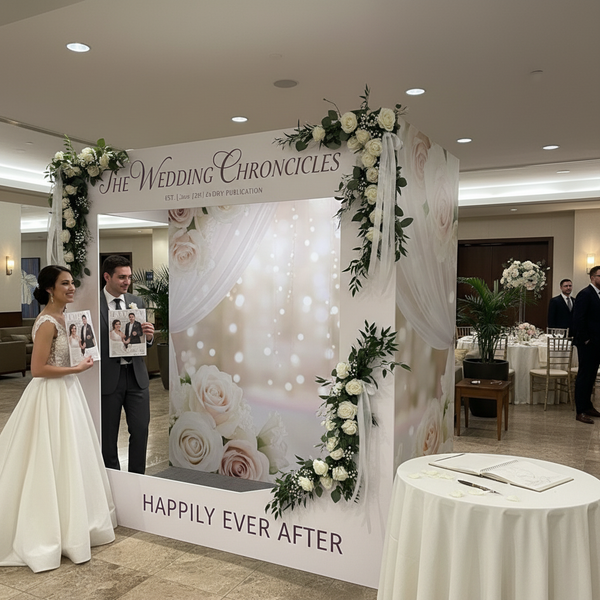 Custom 3D Magazine Booth 7.5 x 7.5 x 3 ft 6