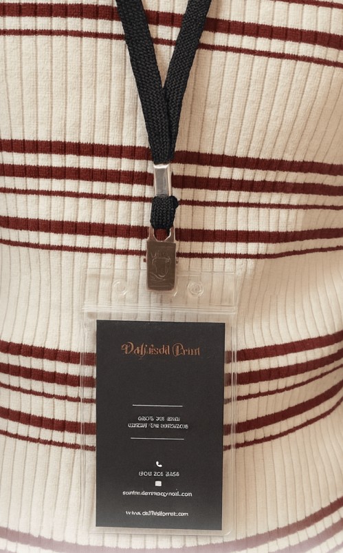 Custom name tags printed same-day – professional quality, various sizes, perfect for staff identification and events, pickup