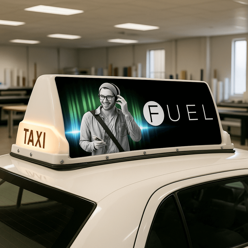 Custom backlit film for illuminated signs and displays, ideal for trade shows, retail environments, and advertising in NYC an