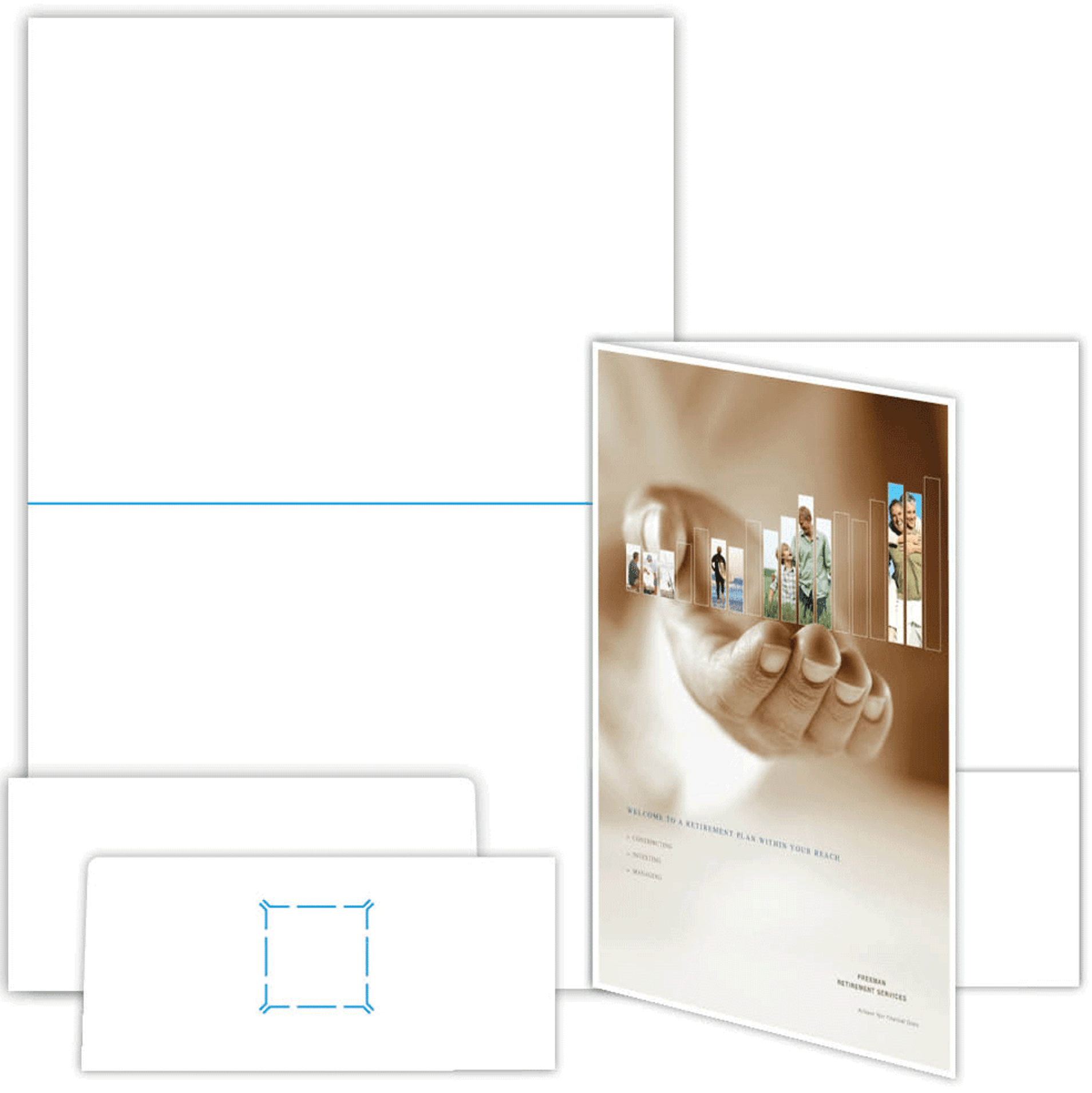 Presentation folders printed same-day – 9x12 size, full-color printing, ideal for business presentations and meetings, pickup