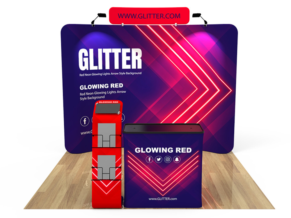Syntora 10x10ft custom trade show booth with aluminum frame and vibrant graphics()()