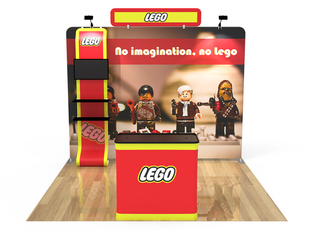 Parker 10x10ft custom trade show booth with aluminum frame and vibrant graphics