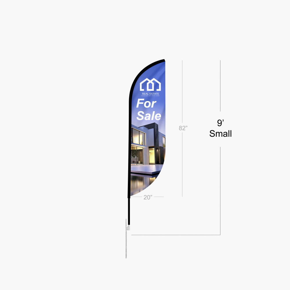 Feather Convex Flag + Pole 1