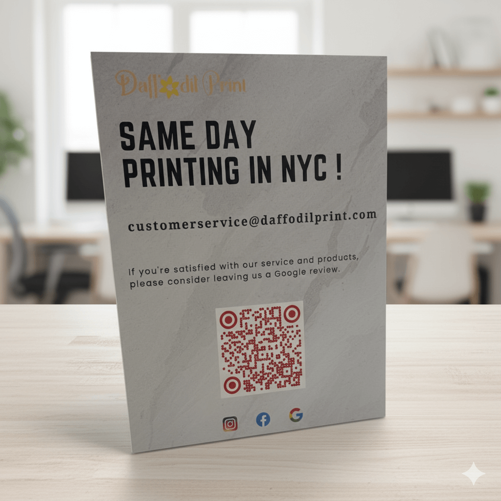 Tabletop Foam Board w/ Easel – Same Day 1