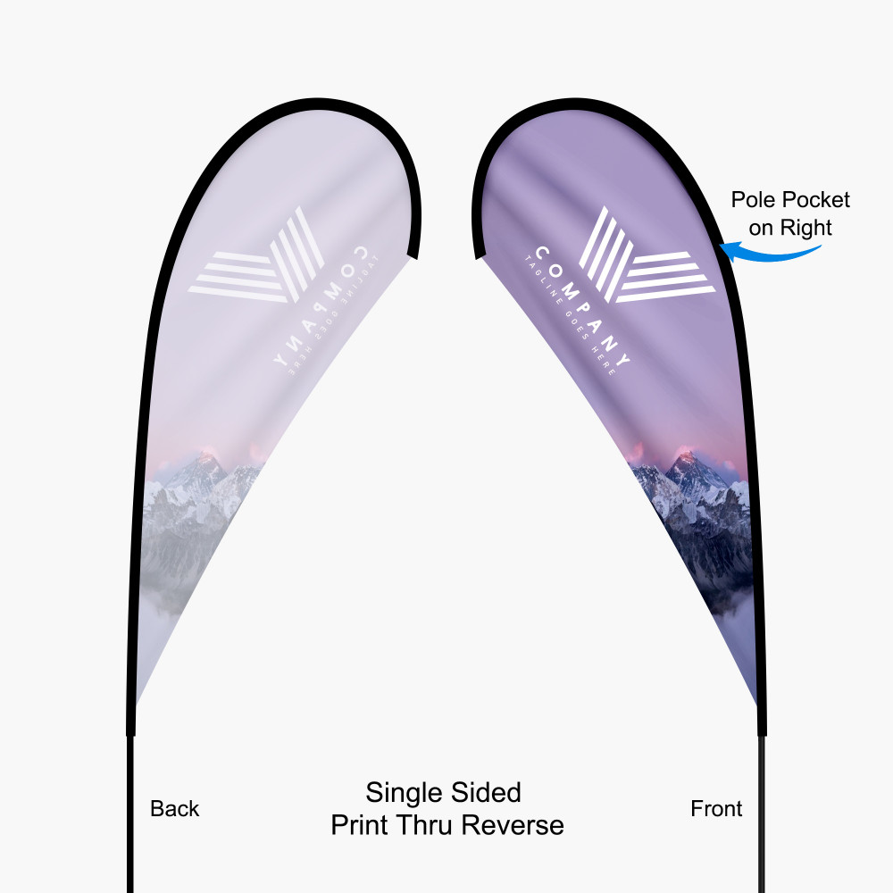 Teardrop Flag + Pole 5