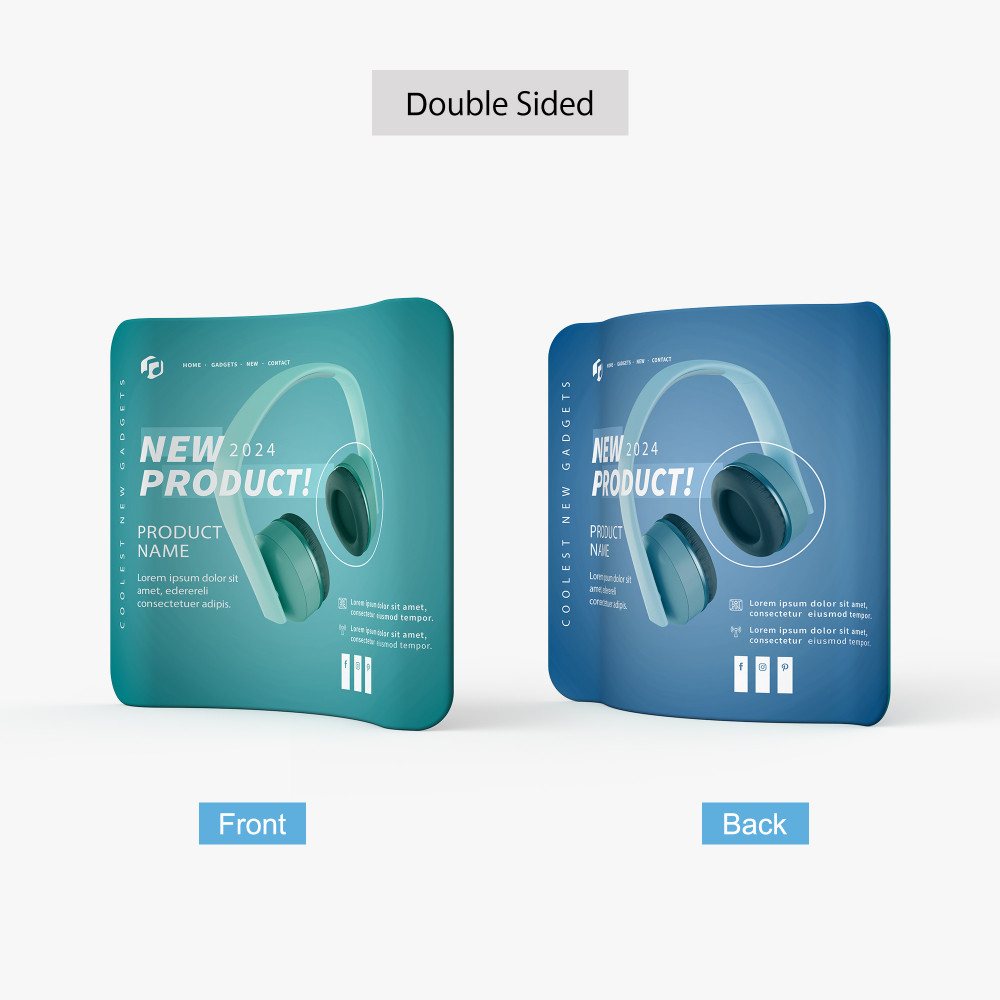 Curved Tension Fabric Displays + Frame 1