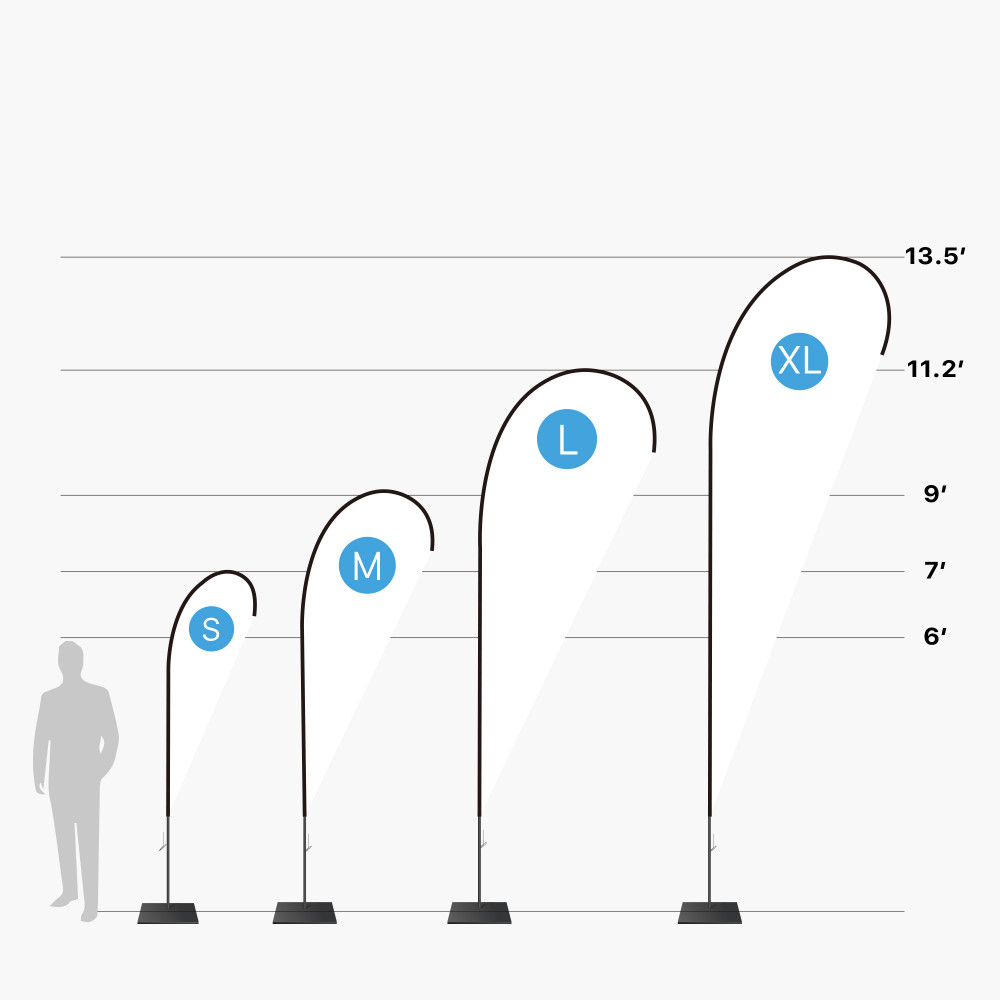 Teardrop Flag + Pole 9