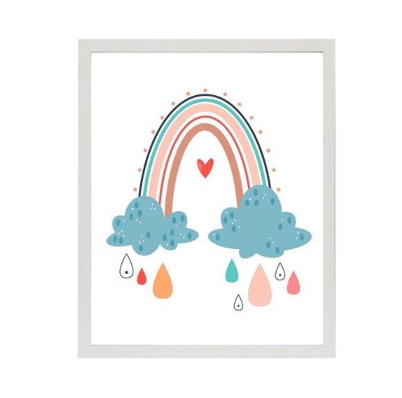 Cuadro Arco Iris Nubes
