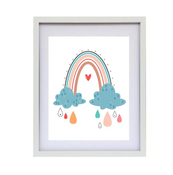 Cuadro Arco Iris Nubes