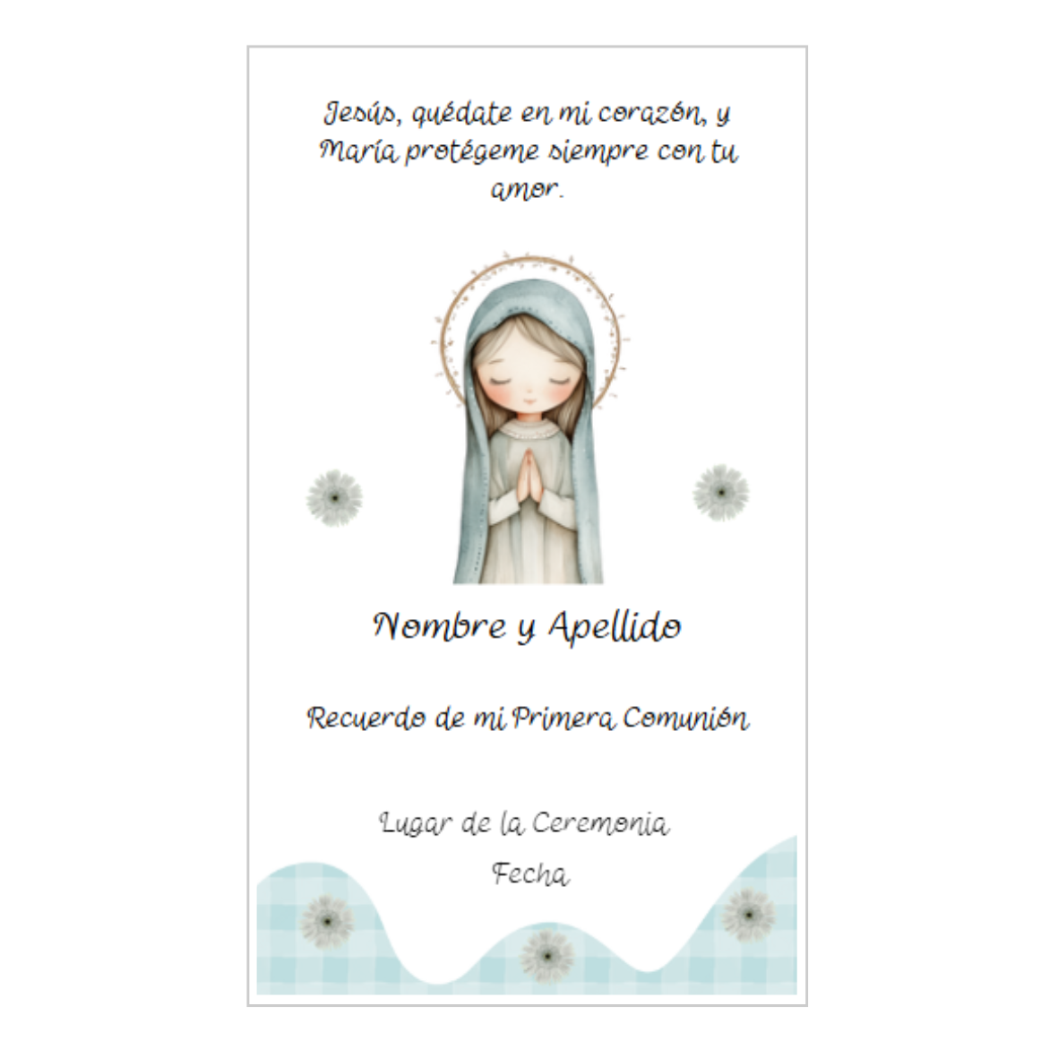 Santitos Primera Comunión María Celeste