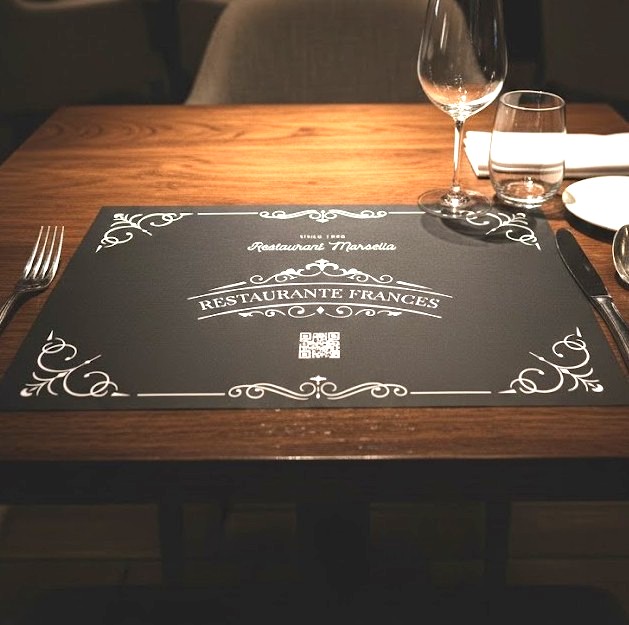 Individuales Negros Impresos