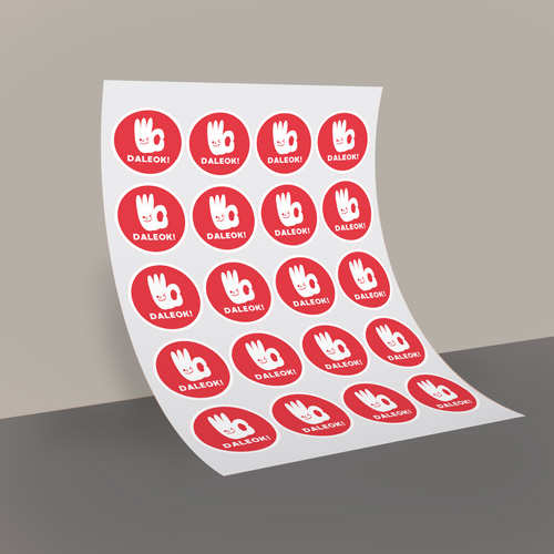 Etiquetas Redondas en Pliego