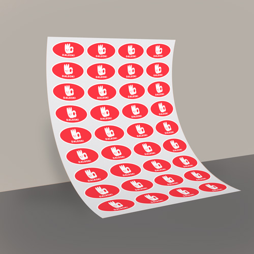 Etiquetas Ovaladas en Pliego