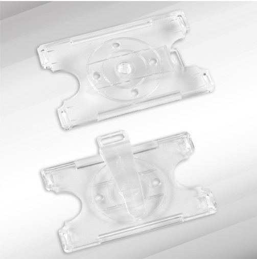 Acrílico Rígido con Clip, Horizontal y Vertical (soporta 1 tarjeta)