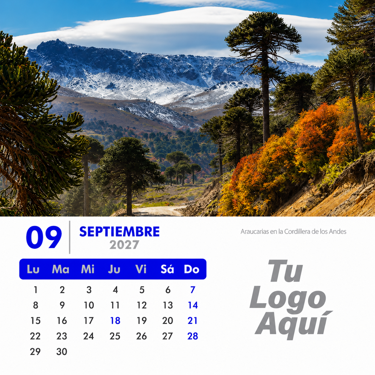 Calendario 2027 Personalizado 10