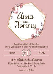 Invites - Pink Flowers