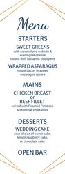 Menu - Teal Gold