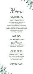 Menu - Eucalyptus Flower