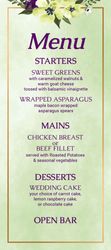 Menu - Purple Green