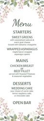 Menu - Pink Flower Border