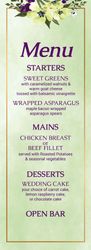 Menu - Purple Green