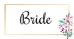 Name Card - White Pink Flowers