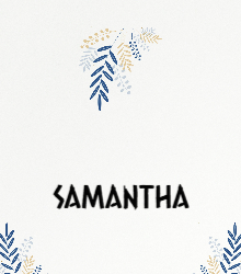 Name Card - Folded - Blue Gold