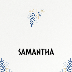 Name Card - Folded - Blue Gold