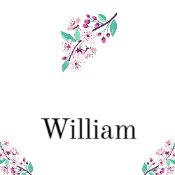 Name Card - Folded - WhitePinkFlowers