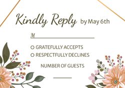 RSVP - Pink Flowers Gold
